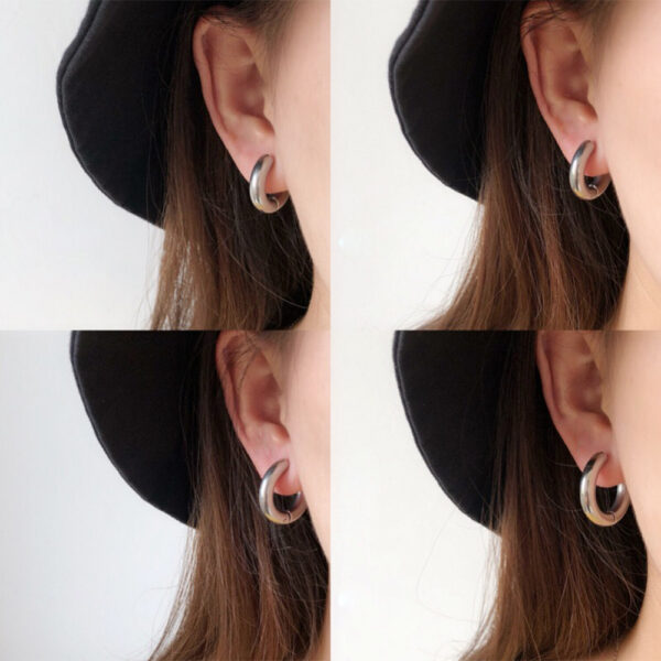 Earrings for Both Men and Women, 18K gold Plated, Stainless Steel